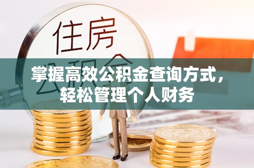 白沙掌握高效公积金查询方式，轻松管理个人财务