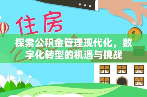 白沙探索公积金管理现代化，数字化转型的机遇与挑战