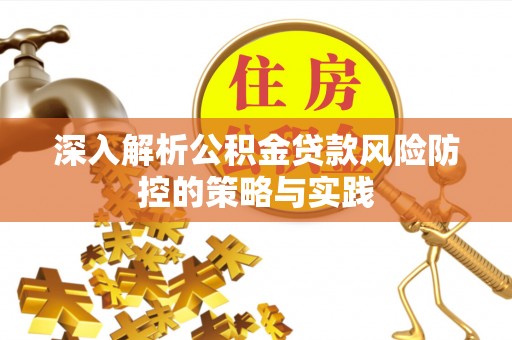 白沙深入解析公积金贷款风险防控的策略与实践