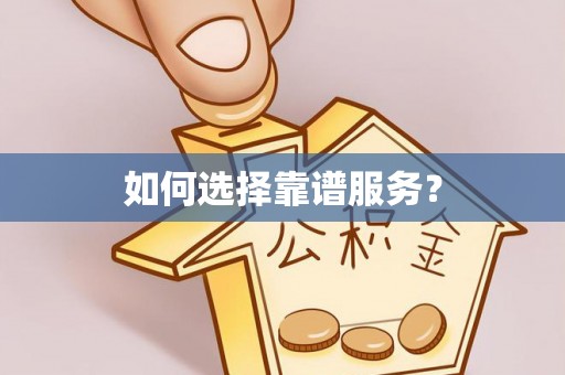 白沙如何选择靠谱服务？
