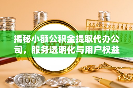 白沙揭秘小额公积金提取代办公司，服务透明化与用户权益保障