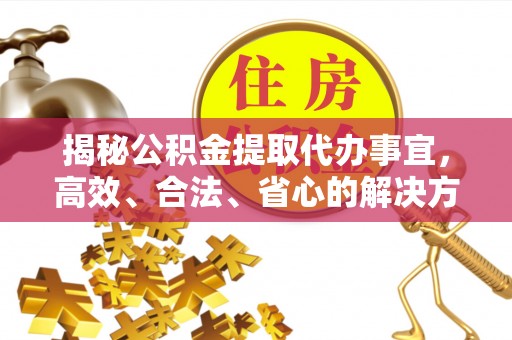 白沙揭秘公积金提取代办事宜，高效、合法、省心的解决方案