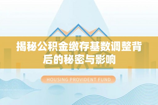 白沙揭秘公积金缴存基数调整背后的秘密与影响