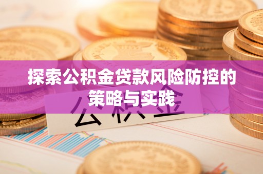 白沙探索公积金贷款风险防控的策略与实践