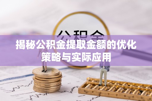 白沙揭秘公积金提取金额的优化策略与实际应用