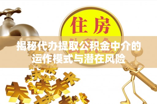 白沙揭秘代办提取公积金中介的运作模式与潜在风险