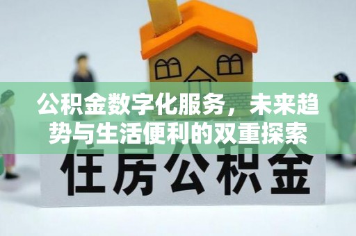 白沙公积金数字化服务，未来趋势与生活便利的双重探索