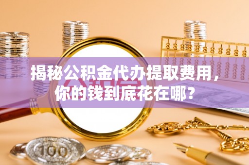 白沙揭秘公积金代办提取费用，你的钱到底花在哪？