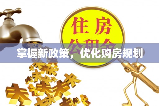白沙掌握新政策，优化购房规划