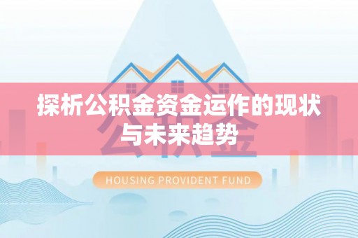 白沙探析公积金资金运作的现状与未来趋势