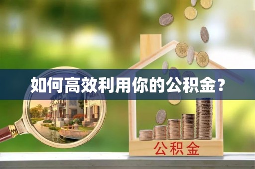 白沙如何高效利用你的公积金？