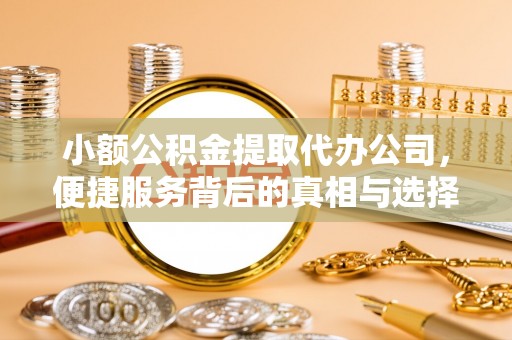 白沙小额公积金提取代办公司，便捷服务背后的真相与选择