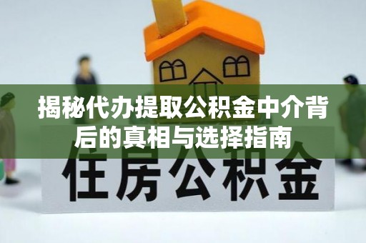 白沙揭秘代办提取公积金中介背后的真相与选择指南