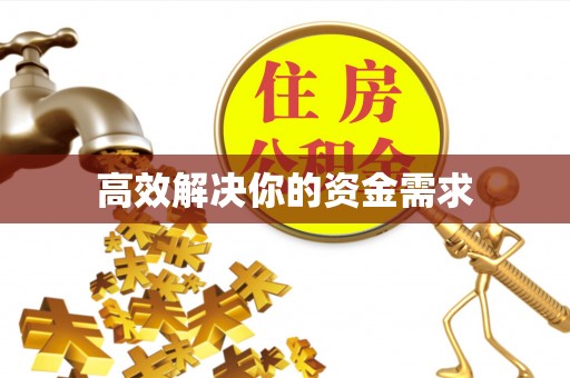 白沙高效解决你的资金需求