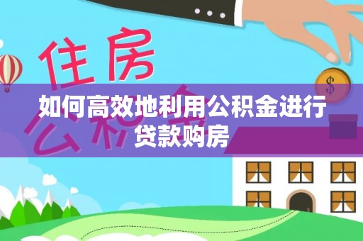 白沙如何高效地利用公积金进行贷款购房