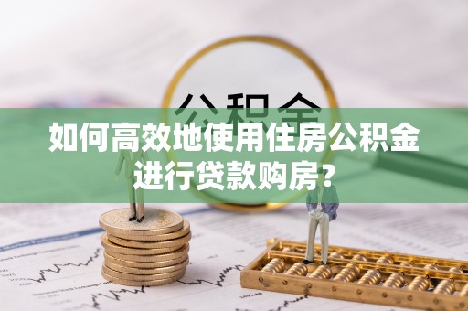 白沙如何高效地使用住房公积金进行贷款购房？