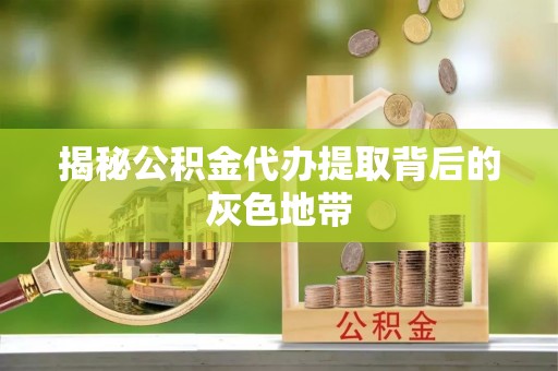 白沙揭秘公积金代办提取背后的灰色地带